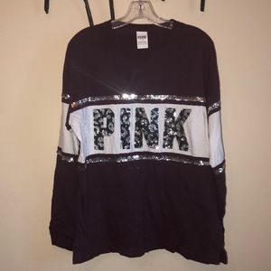 PINK Sequin Sweatshirt.